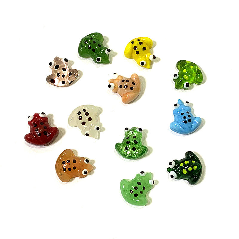 Bonsai Garden Chinese Garden - 2pcs Mini Glass Frog Figurine Cute