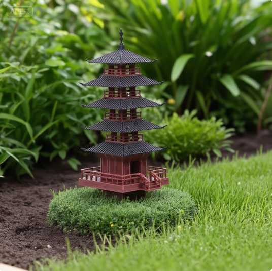 Bonsai Garden Chinese Garden - Garden Aquarium Bonsai Decor Mini Pagoda