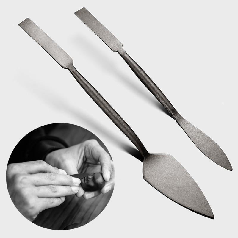 Soil Scoop Tool - Double-headed Carving Knife Manganese Steel Willow-shaped