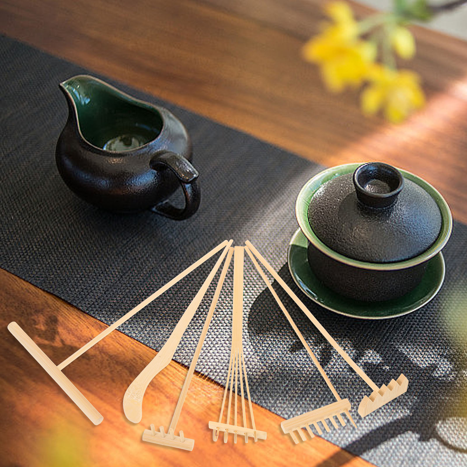 Bonsai Garden Rake - Garden Sand Rake Japanese Gravel Chinese-tea-set