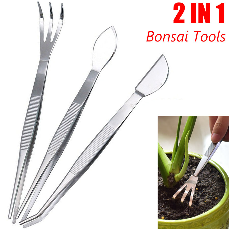 2-in-1 304 Stainless Steel Pro - Bonsai Garden Rake 评论和价格