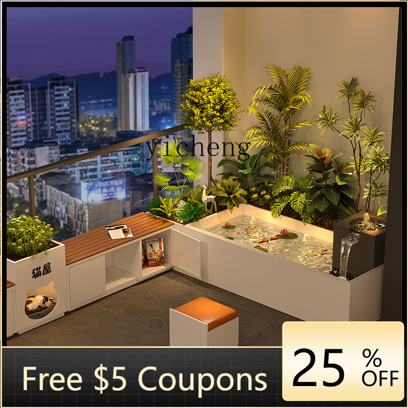 Garden Balcony Flower Box Sitt - Bonsai Garden Chinese Garden 评论和价格