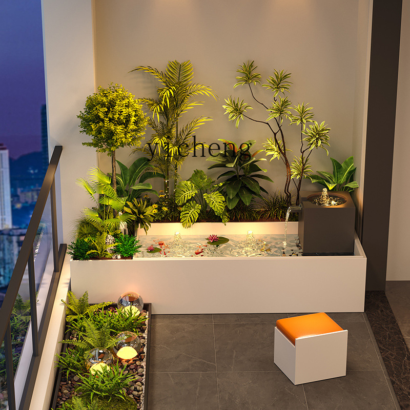 Garden Balcony Flower Box Sitt - Bonsai Garden Chinese Garden 评论和价格