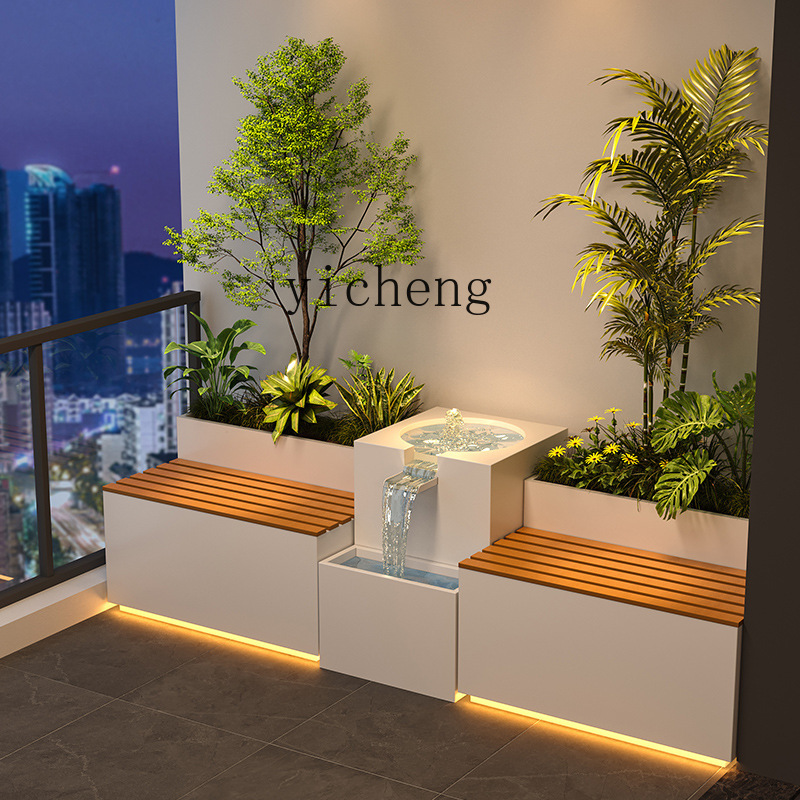Garden Balcony Flower Box Sitt - Bonsai Garden Chinese Garden 评论和价格