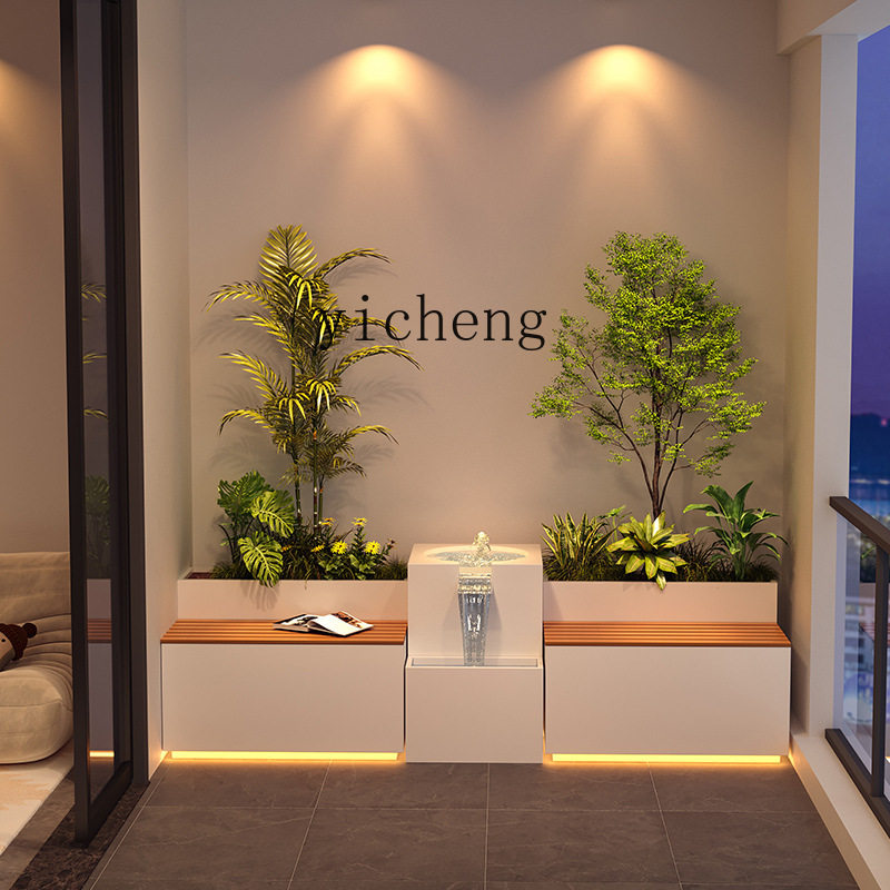 Garden Balcony Flower Box Sitt - Bonsai Garden Chinese Garden 评论和价格