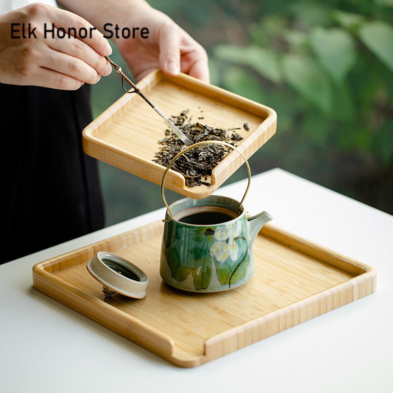 Chinese Bamboo Food Tray Puer  - Bonsai Garden Chinese Garden 评论和价格