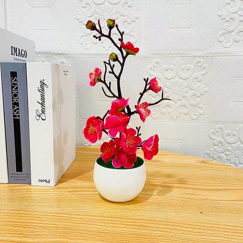 Simulation Plum Flower Pot Pla - Bonsai Garden Kit 评论和价格