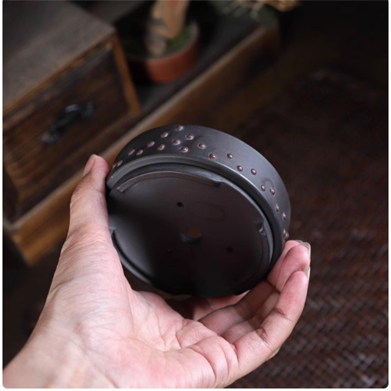 Ceramic Round Bonsai Pot, Drum - Bonsai Garden Chinese Garden 评论和价格