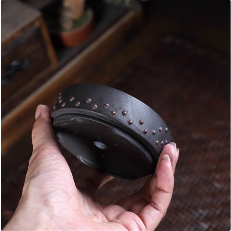 Ceramic Round Bonsai Pot, Drum - Bonsai Garden Chinese Garden 评论和价格