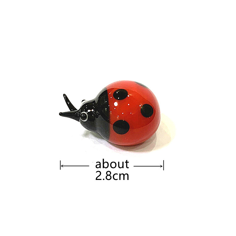 Colorful Mini Glass Ladybug Fi - Bonsai Garden Chinese Garden 评论和价格