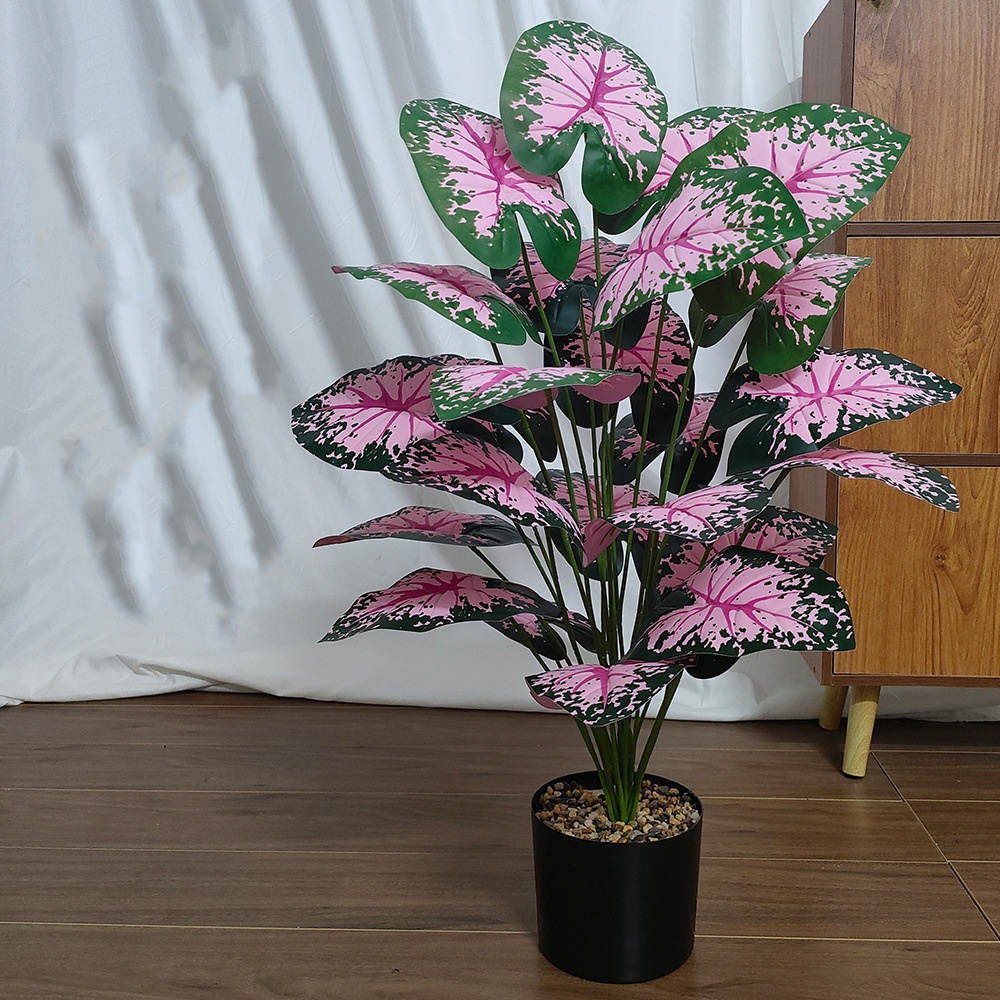 Pink Leaf Potted Plants Fake A - Bonsai Garden Kit 评论和价格