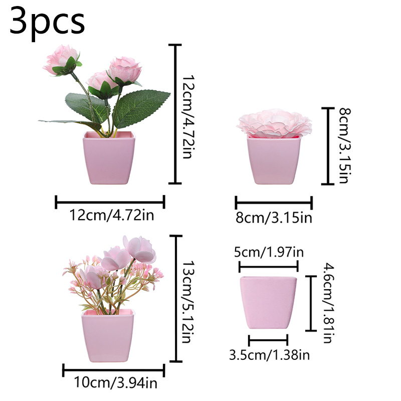 (A set of 3PCS) Simulated Mini - Bonsai Garden Kit 评论和价格