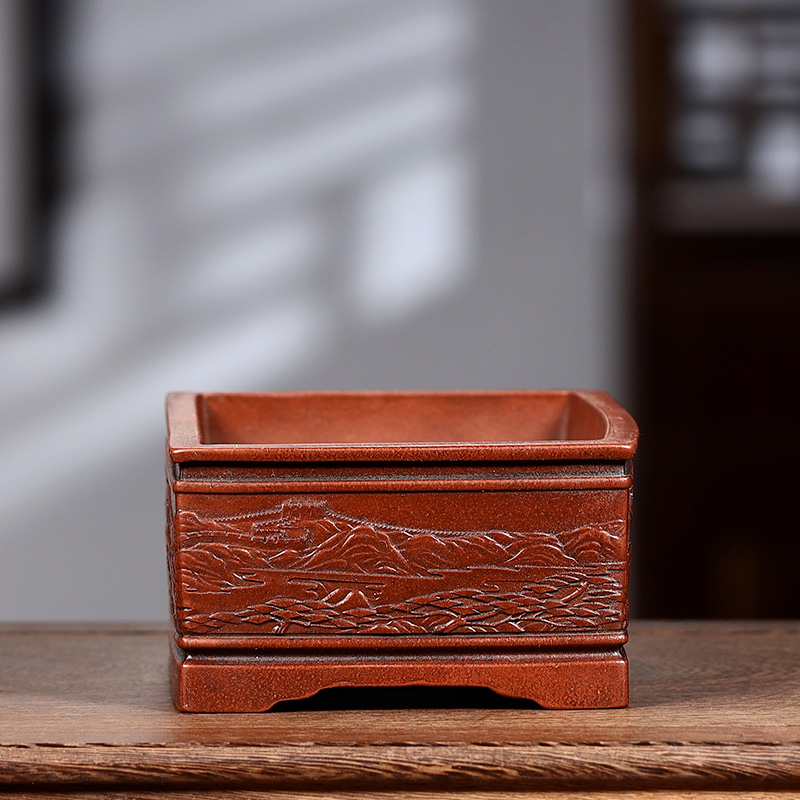 Purple Sand Bonsai Pot, Chines - Bonsai Garden Chinese Garden 评论和价格