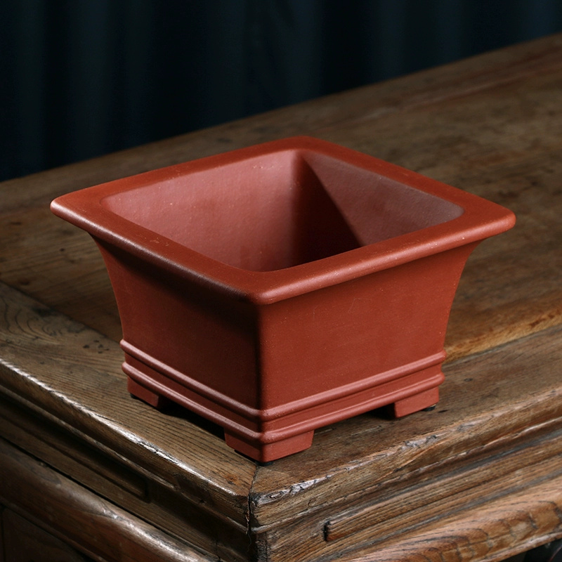 Pruple Sand Square Bonsai Pot, - Bonsai Garden Chinese Garden 评论和价格