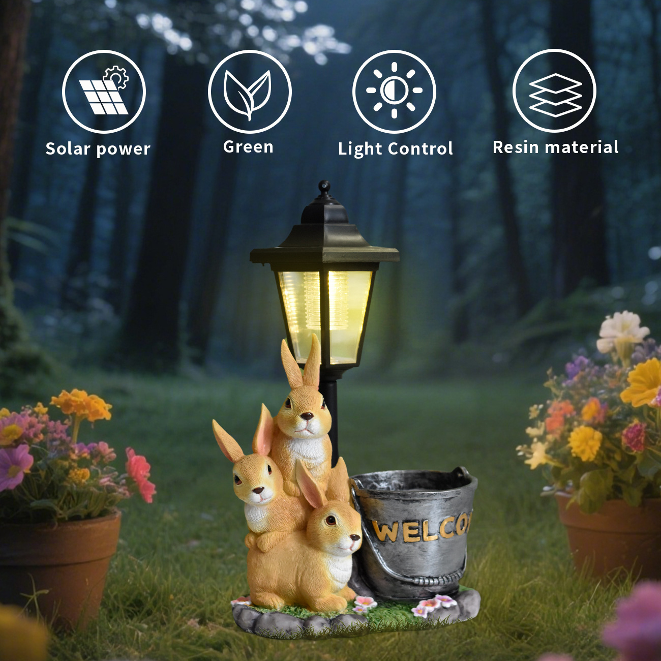 New rabbit solar garden light  - Bonsai Garden Kit 评论和价格